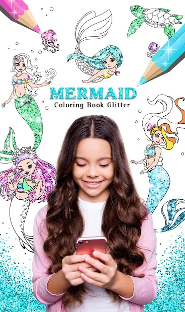 Screenshots Mermaid Coloring Book Glitter - Ứng dụng tô màu hình vẽ cho bé