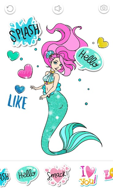 Screenshots Mermaid Coloring Book Glitter - Ứng dụng tô màu hình vẽ cho bé