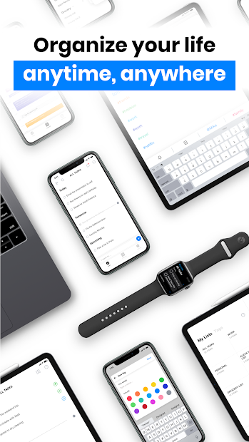 Screenshots Any.do: Ứng dụng ghi chú, nhắc nhở cho điện thoại
