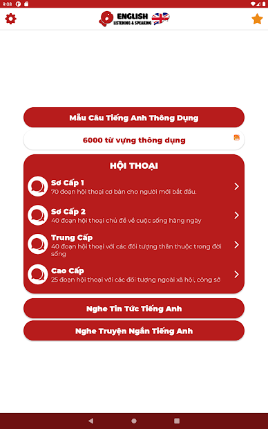 Screenshots Learn English: Ứng dụng học tiếng Anh PORO, luyện nghe nói tiếng Anh