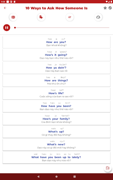 Screenshots Learn English: Ứng dụng học tiếng Anh PORO, luyện nghe nói tiếng Anh