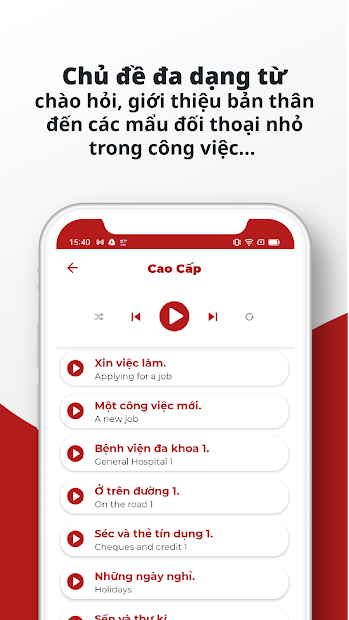 Screenshots Learn English: Ứng dụng học tiếng Anh PORO, luyện nghe nói tiếng Anh