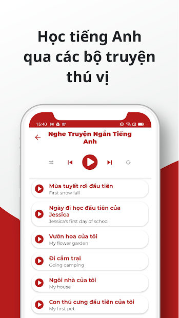 Screenshots Learn English: Ứng dụng học tiếng Anh PORO, luyện nghe nói tiếng Anh