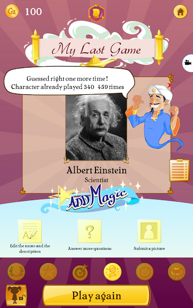 Screenshots Akinator: Game thần đèn Akinator đoán suy nghĩ của bạn