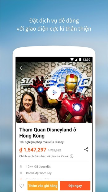 Screenshots Klook: Ứng dụng đặt vé tham quan, tour du lịch trên khắp thế giới