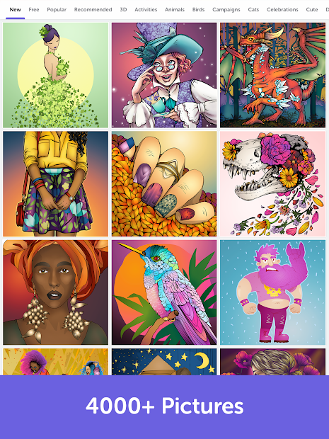 Screenshots Recolor - Ứng dụng tô màu và chia sẻ tác phẩm bằng Recolor