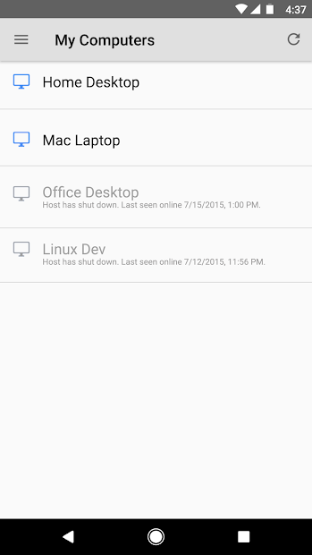 Screenshots Chrome Remote Desktop - Ứng dụng truy cập, điều khiển máy tính từ xa bằng điện thoại