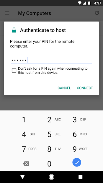 Screenshots Chrome Remote Desktop - Ứng dụng truy cập, điều khiển máy tính từ xa bằng điện thoại