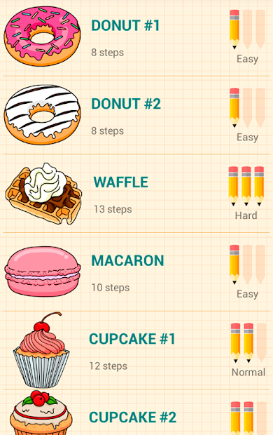 Screenshots How to Draw Desserts: Ứng dụng học vẽ đồ ăn tráng miệng