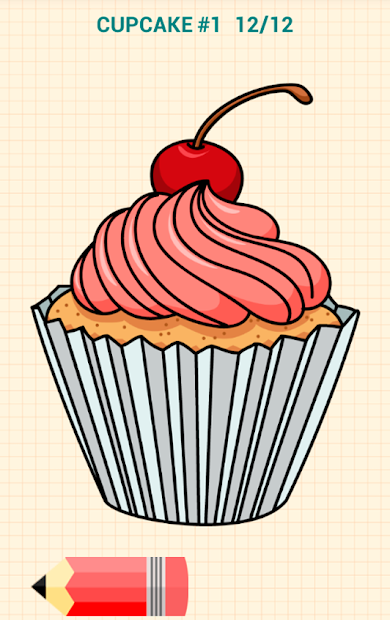 Screenshots How to Draw Desserts: Ứng dụng học vẽ đồ ăn tráng miệng