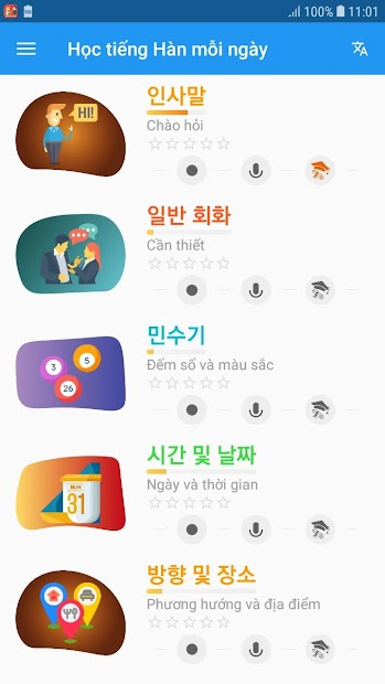 Screenshots Learn Korean daily Awabe - App tự học tiếng Hàn miễn phí cùng Awabe