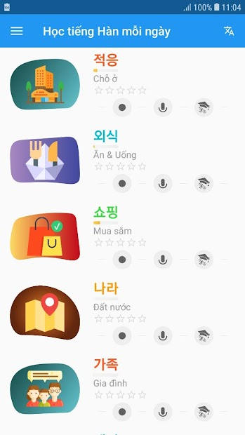 Screenshots Learn Korean daily Awabe - App tự học tiếng Hàn miễn phí cùng Awabe