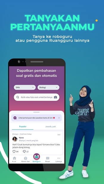 Screenshots Ruangguru - Ứng dụng học tiếng Indonesia hiệu quả tại nhà