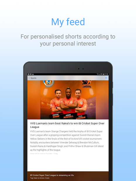 Screenshots Inshorts - Tổng hợp các tin tức mới nhất