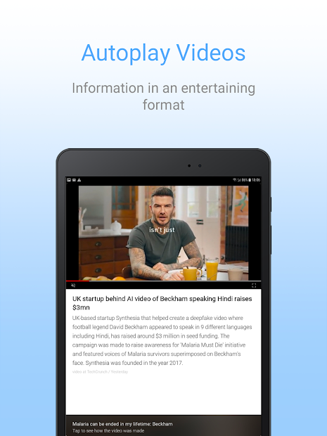 Screenshots Inshorts - Tổng hợp các tin tức mới nhất
