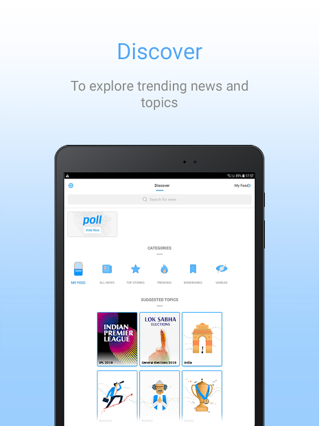 Screenshots Inshorts - Tổng hợp các tin tức mới nhất
