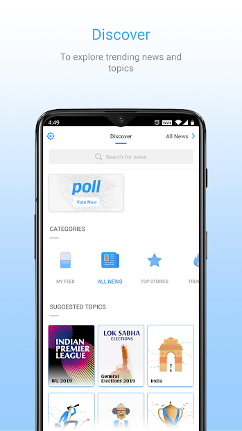 Screenshots Inshorts - Tổng hợp các tin tức mới nhất