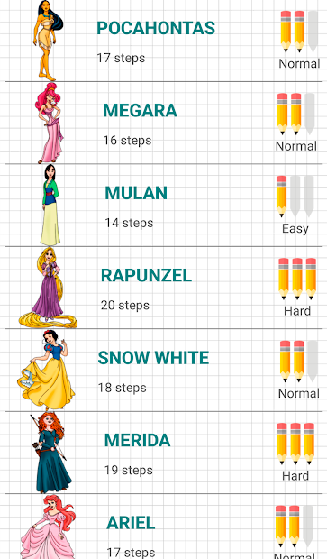 Screenshots How to Draw Princess: Ứng dụng cách vẽ công chúa