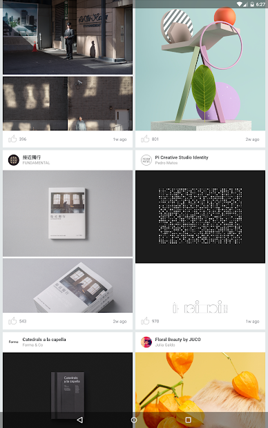 Screenshots Behance: Photography - Ứng dụng thiết kế đồ hoạ, hình ảnh nghệ thuật