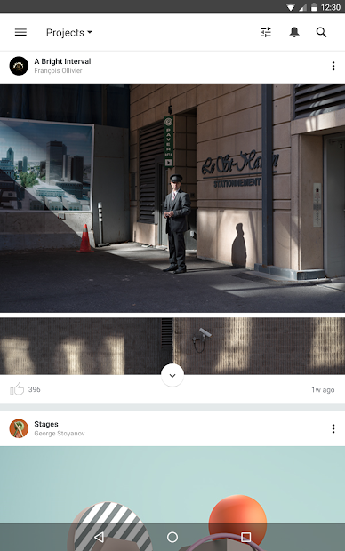 Screenshots Behance: Photography - Ứng dụng thiết kế đồ hoạ, hình ảnh nghệ thuật