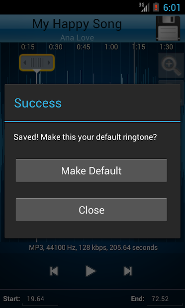 Screenshots MP3 Cutter and Ringtone Maker - Ứng dụng cắt nhạc chuông online