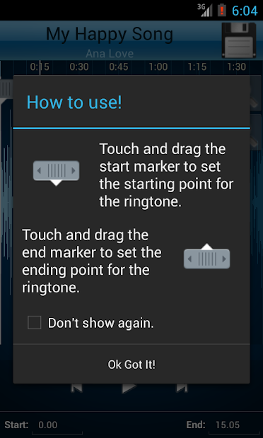 Screenshots MP3 Cutter and Ringtone Maker - Ứng dụng cắt nhạc chuông mp3 miễn phí