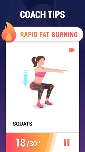 Screenshots Fat Burning Workouts - Ứng dụng tập thể dục, giảm cân tại nhà hiệu quả