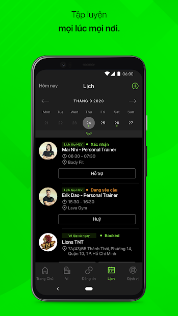 Screenshots LEEP.APP - App kết nối, tìm và lựa chọn huấn luyện viên GYM cá nhân
