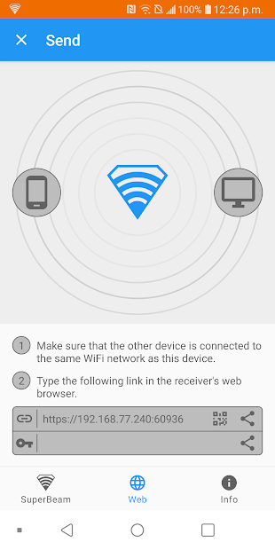 Screenshots SuperBeam - Ứng dụng chia sẻ file, kết nối điện thoại nhanh chóng