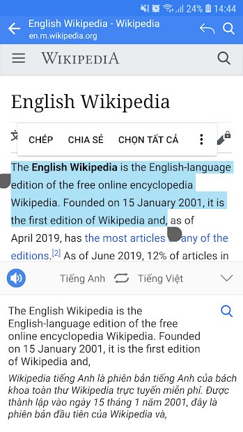 Screenshots Blue Dictionary - Ứng dụng tra từ điển Anh Việt Offline miễn phí