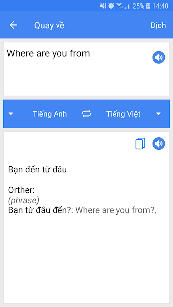 Screenshots Blue Dictionary - Ứng dụng tra từ điển Anh Việt Offline miễn phí