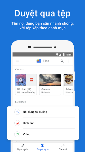 Screenshots Google Files: Ứng dụng quản lý, giải phóng dung lượng điện thoại