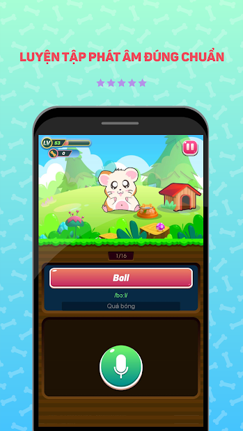 Screenshots Bucha học tiếng Anh - App học tiếng Anh giao tiếp, từ vựng, ngữ pháp