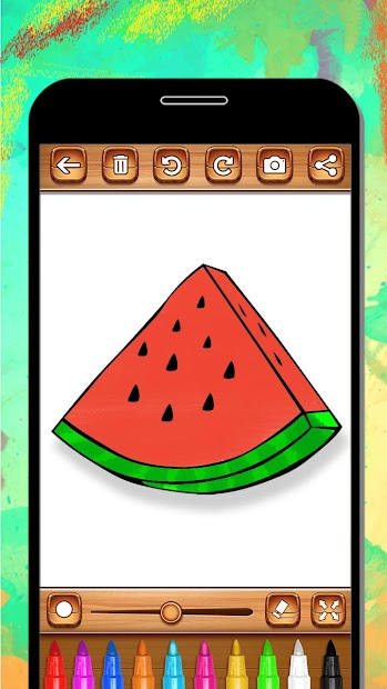 Screenshots Fruits Coloring Book & Drawing Book: Ứng dụng sách vẽ màu trái cây