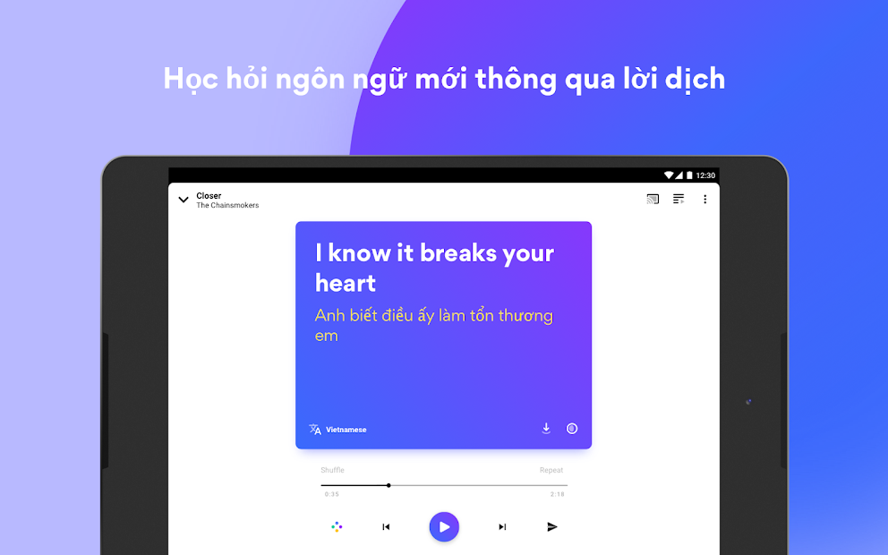 Screenshots Musixmatch music, lyrics - Ứng dụng tìm tên, lời bài hát qua giai điệu