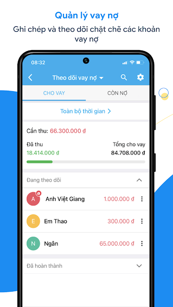 Screenshots MISA: Ứng dụng sổ thu chi, quản lý tài chính cá nhân
