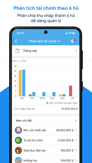 Screenshots MISA: Ứng dụng sổ thu chi, quản lý tài chính cá nhân