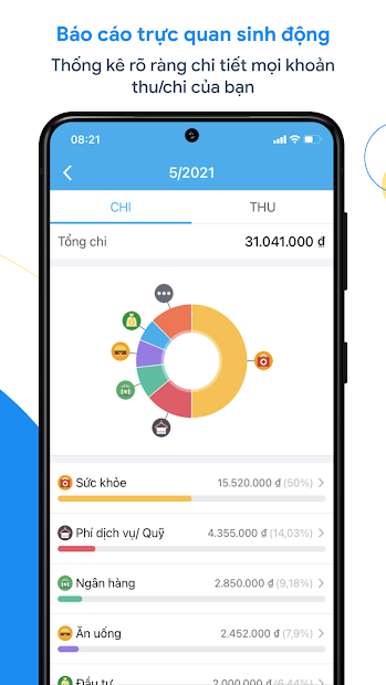 Screenshots MISA: Ứng dụng sổ thu chi, quản lý tài chính cá nhân