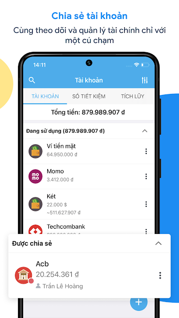 Screenshots MISA: Ứng dụng sổ thu chi, quản lý tài chính cá nhân