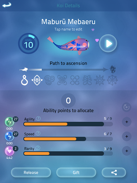 Screenshots Zen Koi 2 - Cá Koi hóa rồng | Game nuôi cá trên điện thoại