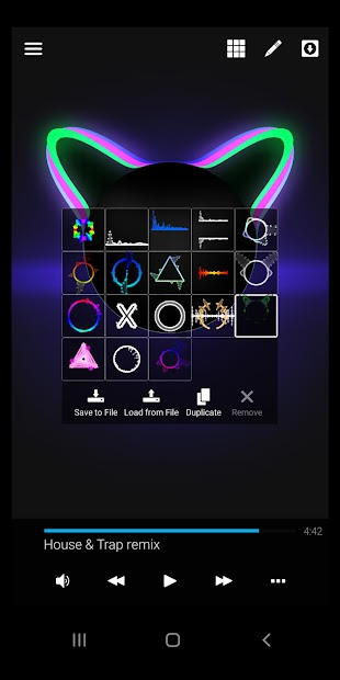 Screenshots Avee Music Player - Ứng dụng tạo video sóng nhạc, nghe, chỉnh sửa nhạc