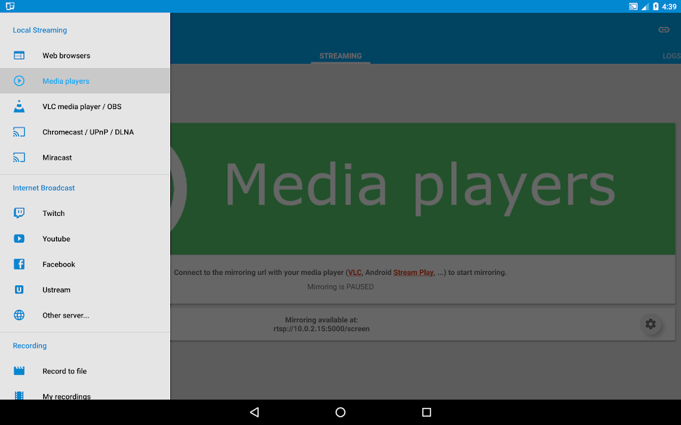 Screenshots Screen Stream Mirroring: App live stream trực tiếp màn hình điện thoại