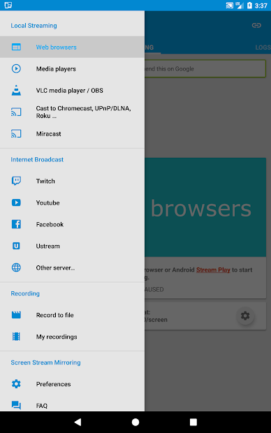 Screenshots Screen Stream Mirroring: App live stream trực tiếp màn hình điện thoại
