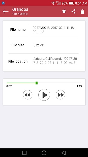 Screenshots Ghi âm cuộc gọi - Ứng dụng ghi âm cuộc gọi tự động
