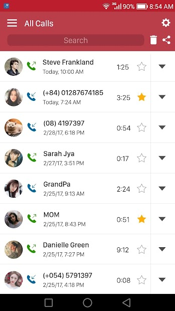 Screenshots Ghi âm cuộc gọi - Ứng dụng ghi âm cuộc gọi tự động
