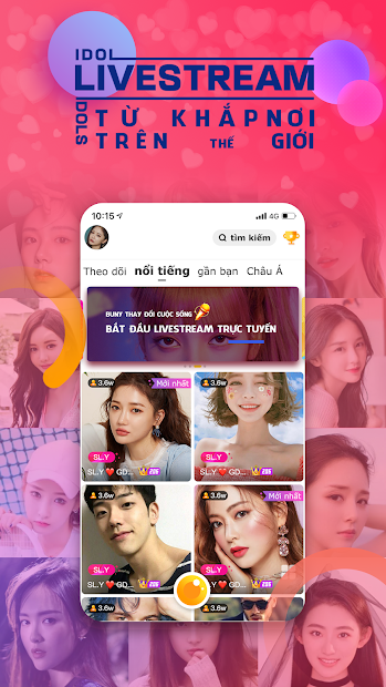 Screenshots Bunny Live - Live stream: ứng dụng live stream, xem video và nhắn tin