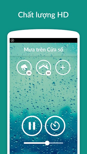 Screenshots Rain Sounds: ứng dụng nghe nhạc thư giãn dễ ngủ, âm thanh tiếng mưa