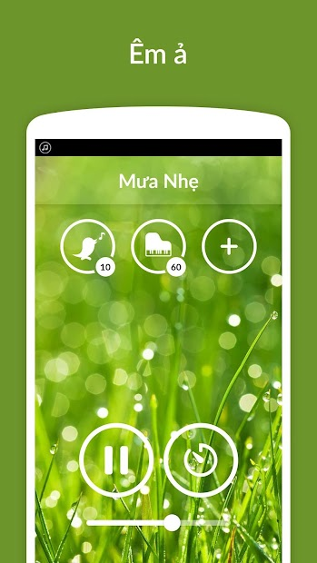 Screenshots Rain Sounds: ứng dụng nghe nhạc thư giãn dễ ngủ, âm thanh tiếng mưa