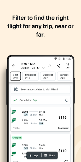 Screenshots KAYAK App - Ứng dụng tìm, đặt vé máy bay, phòng khách sạn, thuê xe