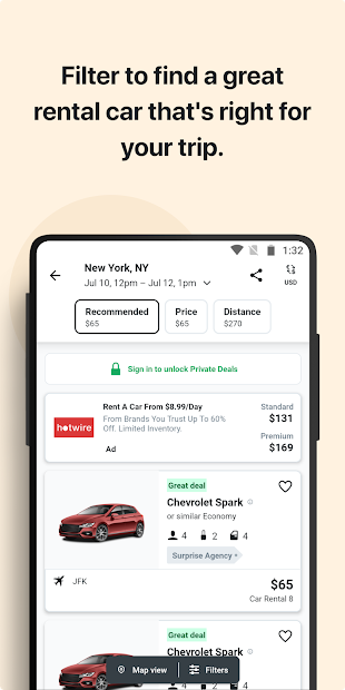 Screenshots KAYAK App - Ứng dụng tìm, đặt vé máy bay, phòng khách sạn, thuê xe